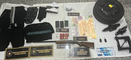 Parte de los objetos secuestrados en los siete allanamientos.