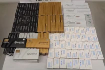 Parte de los productos falsificados que fueron incautados por la CBP