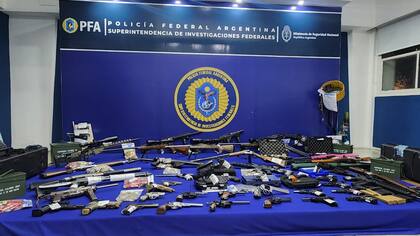 Parte de las armas secuestradas