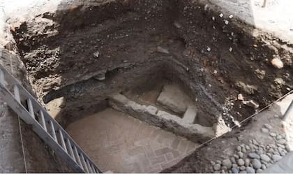 Parte del descubrimiento con el que dieron los arqueólogos al excavar