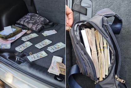 Parte del dinero secuestrado en los allanamientos de la semana pasada