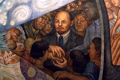 Parte del polémico mural (hoy reconstruido en el Palacio de Bellas Artes de Ciudad de México)