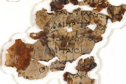 Parte del rollo del Libro de los Doce Profetas Menores, escrito en griego