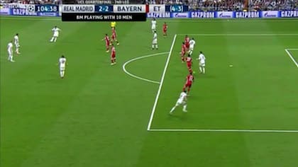 Parte el pase de Ramos; Cristiano Ronaldo, autor del gol, está fuera de juego