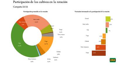 Participación de los cultivos de rotación