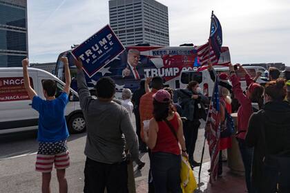 Partidarios de Trump protestan ayer en Atlanta, Georgia