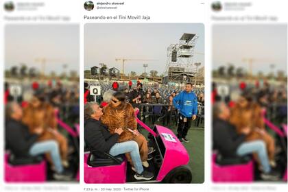 "¡Paseando en el Tini Movil!": la publicación de Alejandro Stoessel en la revia del show de su hija (Foto: Twitter @alestoeessel)