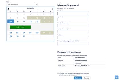 ¿Paso a paso para reservar turnos para la Salas de Libros y de Hemeroteca?