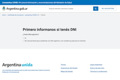 Informar si se posee DNI argentino