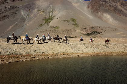 Paso por el pedrero, luego de atravesar la zona de lagunas.