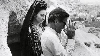 Pasolini y Callas durante el rodaje en Siria