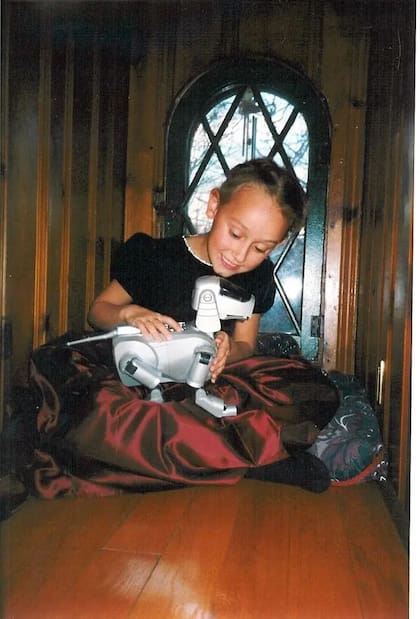 Pasterski cuando tenía 4 años, en Chicago