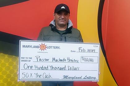 Pastor Machado, ganador de la lotería de Maryland