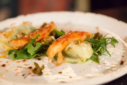 El segundo paso, esta ensalada con patas de centolla e hinojos