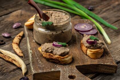 Paté de hongos y lentejas