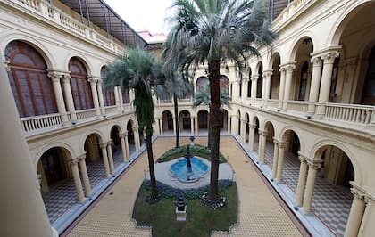 El Patio de las Palmeras de la Casa Rosada