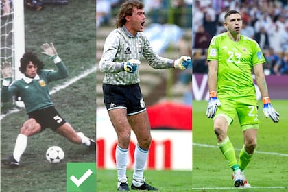 Pato Fillol, Nery Pumpido y Dibu Martínez