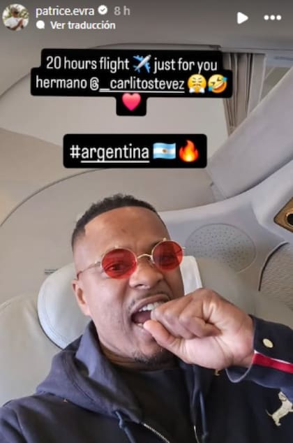 Patrice Evra viajó durante 20 horas para reencontrarse con Tévez