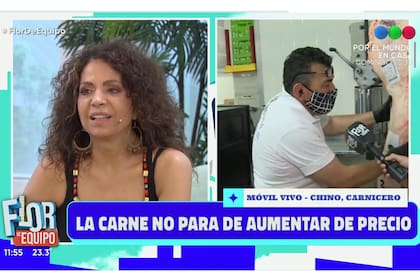 Caras que delatan: Patricia Sosa se incomodó al ver cómo cortaban las distintas partes de una res de vaca