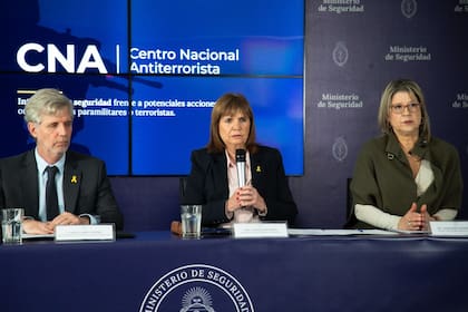 Patricia Bullrich cuando anunció la creación del CNA