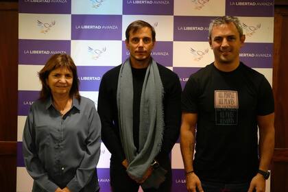 Patricia Bullrich, Diego Hartfield y Martín Menem