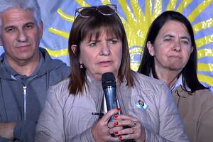 Patricia Bullrich durante el acto en Río Cuarto, Córdoba