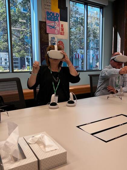 Patricia Bullrich durante su gira por Estados Unidos