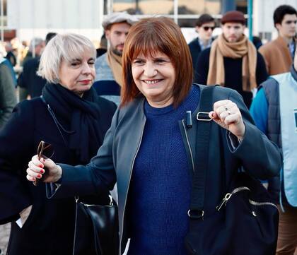 Patricia Bullrich, en el ingreso al acto de inauguración de la Exposición Rural