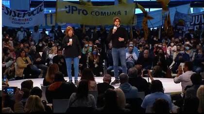 Patricia Bullrich junto a Martín Lousteau en el cierre de campaña de María Eugenia Vidal