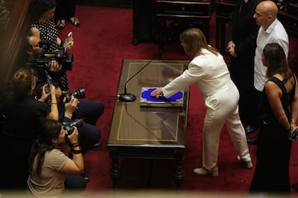Patricia Bullrich is sworn in as a senator