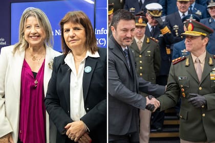 Patricia Bullrich y Alejandra Monteoliva; Luis Petri y Carlos Alberto Presti