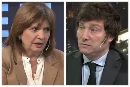 Patricia Bullrich y Javier Milei.