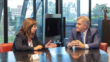 Patricia Bullrich y Martín Llaryora reunidos