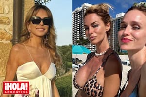 Patricia della Giovampaola durante su viaje a Montepulciano, el pintoresco pueblo de la Toscana en el que nació, y Sabrina Rojas y Brenda Gandini en Miami.