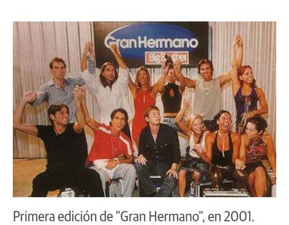 Patricia junto al resto de los participantes de Gran Hermano 2001