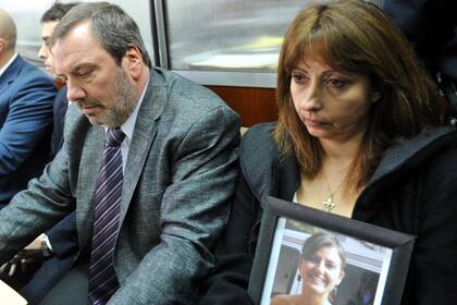 Patricia Lamblot, madre de Solange, durante el juicio