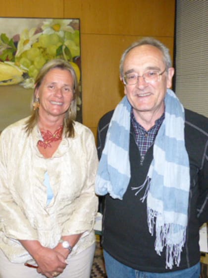 Patricia Ortiz con Jean-Claude Berrouet