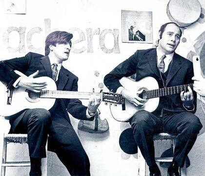 Patricio Jiménez y Chacho Echenique, a fines de los 60, en los días de su primer disco