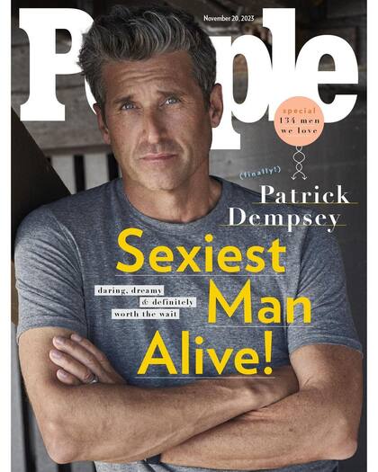 Patrick Dempsey en la portada de la revista People que lo consagró el hombre más sexy del momento