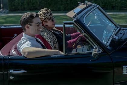 Patti LuPone y David Corenswet en Hollywood