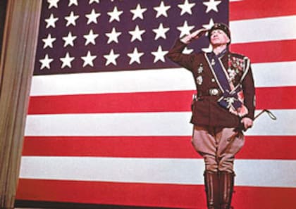 George C. Scott en Patton, la película que el dio el Oscar