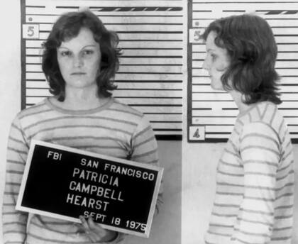 Patty Hearst fue arrestada en 1975, tras haber estado prófuga durante más de un año