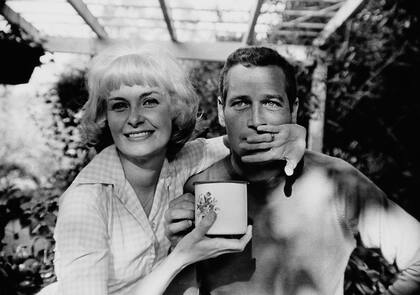 Paul Newman y Joanne Woodward, en 1963
