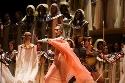 Paula Cassano, en su reciente actuación en la ópera "Aida", en el Teatro Colón