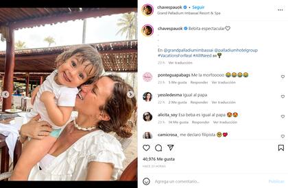 Paula Chaves compartió una foto junto a Filipa, su hija menor, y sorprendió con el parecido de la niña con Pedro Alfonso