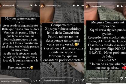 Paula Chaves relató sobre el episodio que vivió camino a una clínica (Foto Instagram @chavespauok)