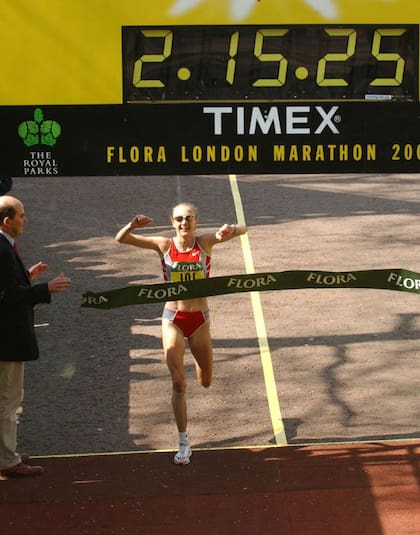 Paula Radcliffe y su récord: 2h15m25s