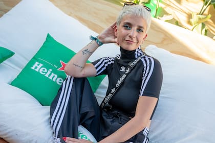 Pauli Echeverría en el espacio Beer Garden de Heineken.