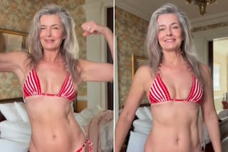 La exsupermodelo Paulina Porizkova celebró sus 61 años posando en bikini