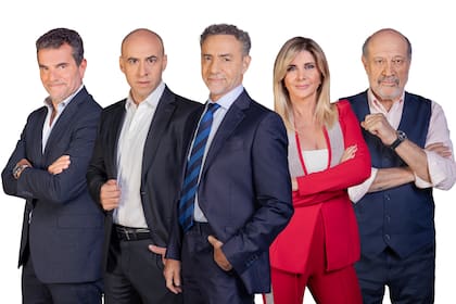 Paulino Rodrigues, Esteban Trebucq, Luis Majul, Débora Plager y Alfredo Leuco